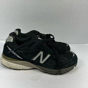 New Balance 990V4 Black Suede Casual Comfort Sneakers Youth Shoe Size 5.5